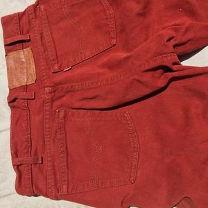 Red vintage Levi jeans